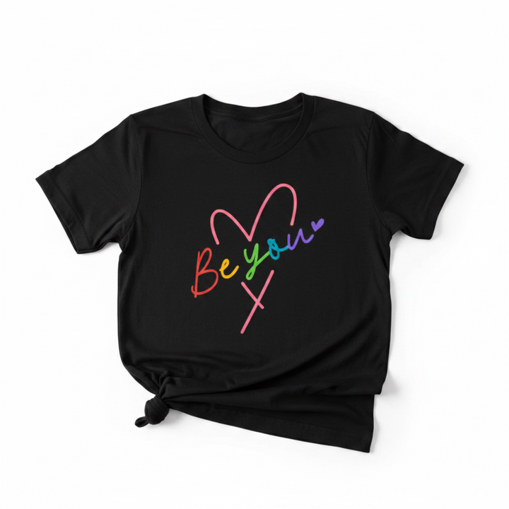 Be You Black Tee