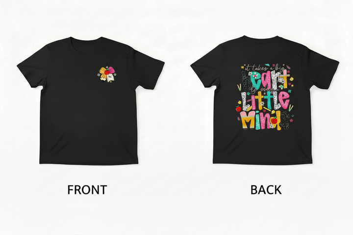 Black front &amp; back tee mockup