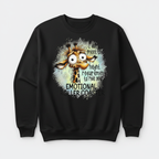 Black sweatshirt mockup with funny giraffe design