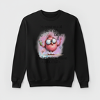 Black sweatshirt mockup with sassy bird design