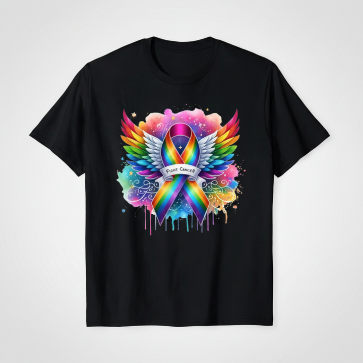 Fight Cancer Black T-Shirt Mockup