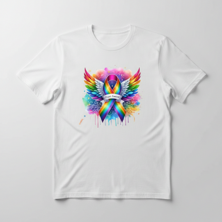 Fight Cancer White T-Shirt Mockup