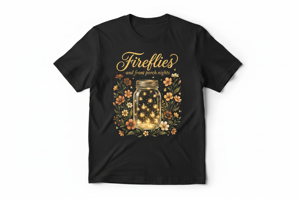 Fireflies Tee - Black