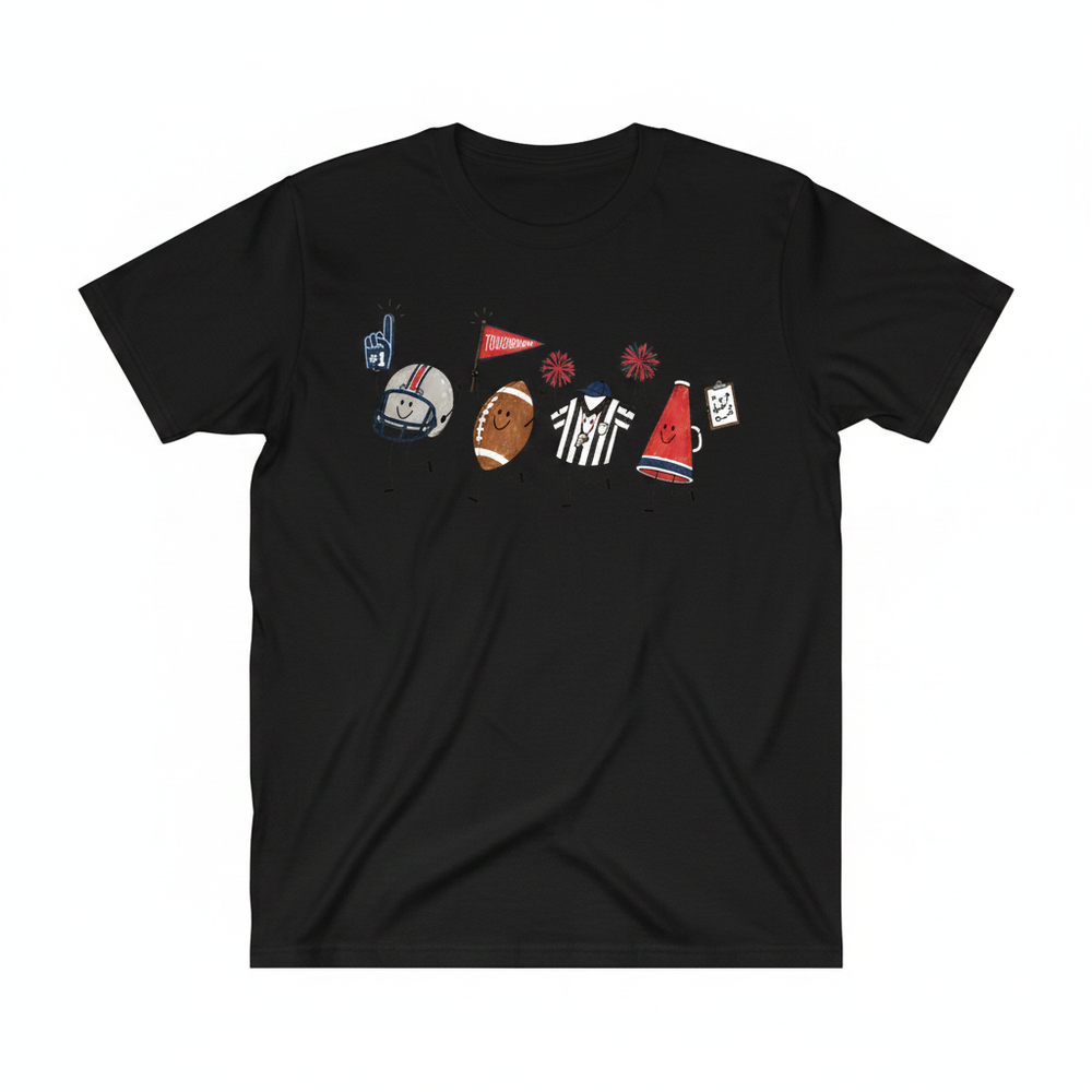Football Season - Black T-Shirt Mockup