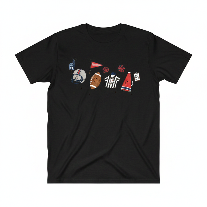 Football Season - Black T-Shirt Mockup