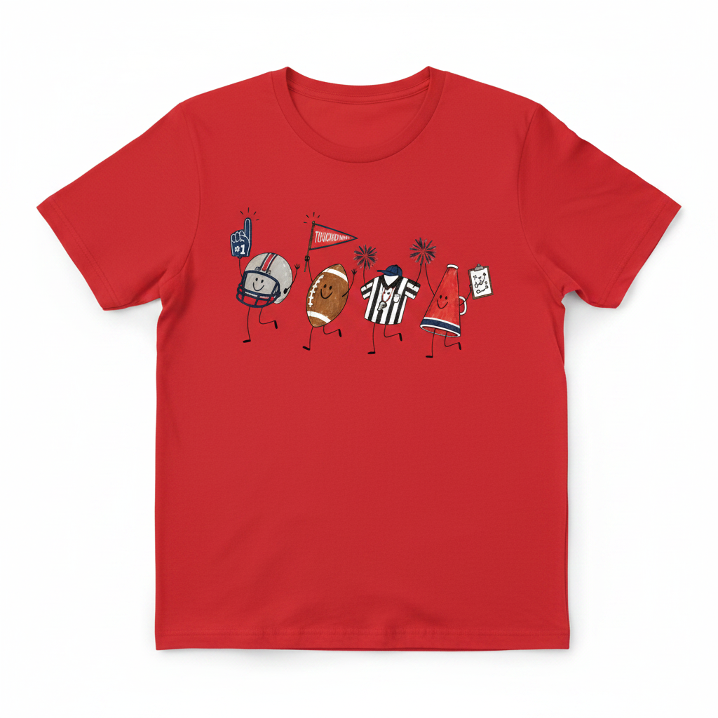 Football Season - Red T-Shirt Mockup