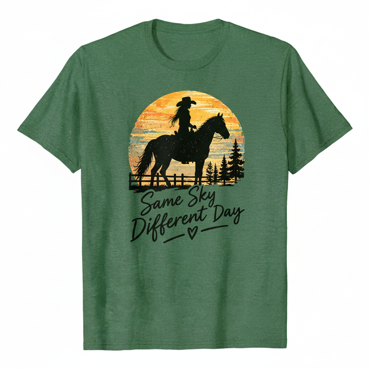 Forest green tee mockup