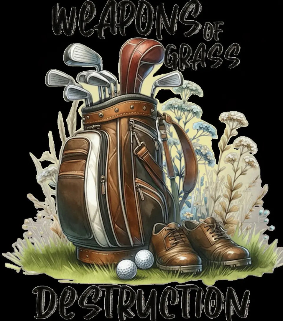 Weapons of Grass Destruction Men's Golf Graphic Tee MadewithHugsnLoves