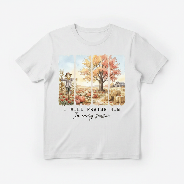 I Will Praise Him - White T-Shirt Mockup
