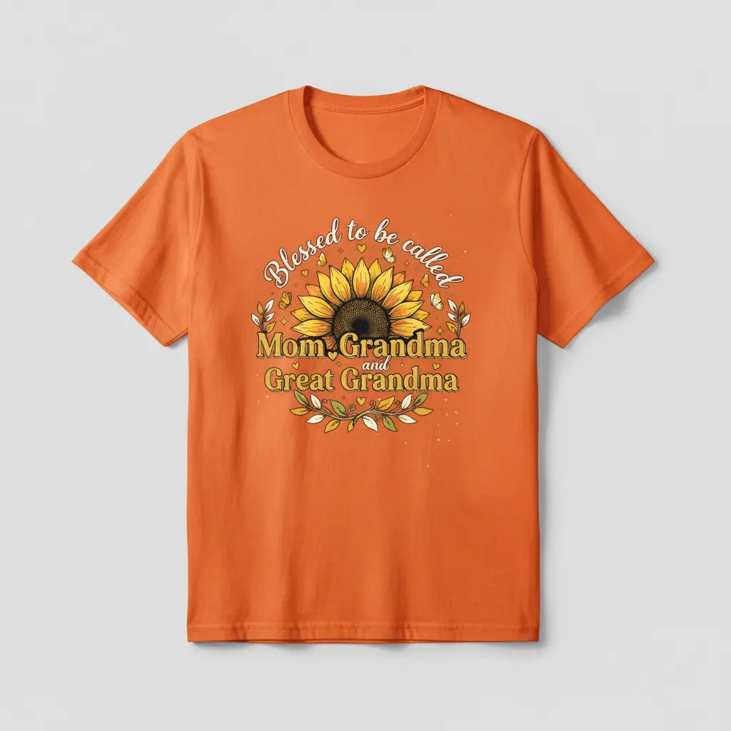 Blessed to be Called orange t-shirt mockup