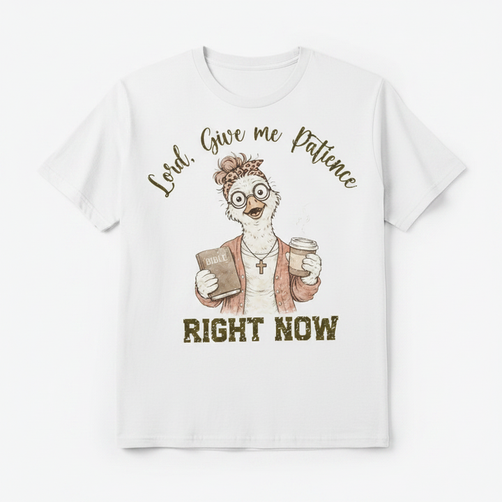 Lord Give Me Patience tee - White