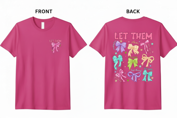 Let Them Bow - Hot Pink Pocket Front