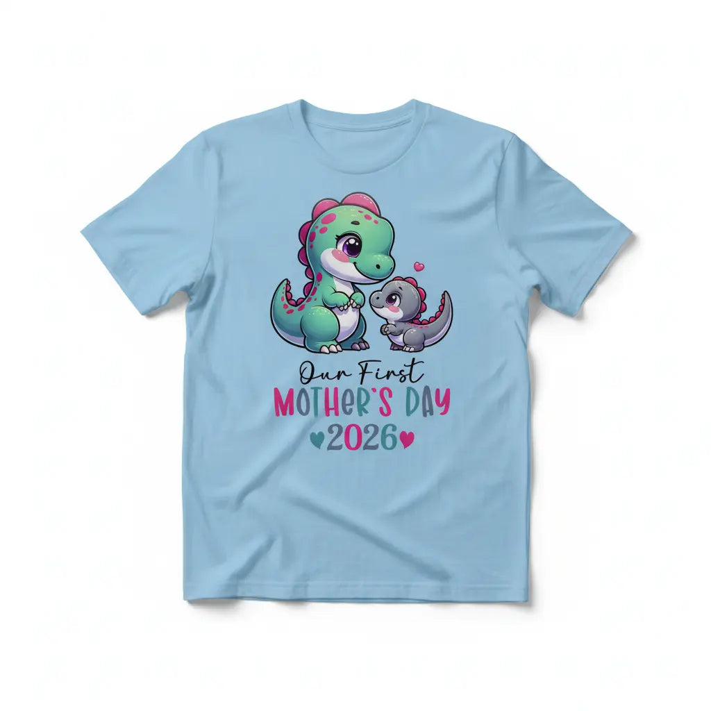 Light Blue Dino T-Shirt Mockup