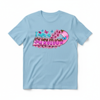 Light blue t-shirt mockup with survivor design