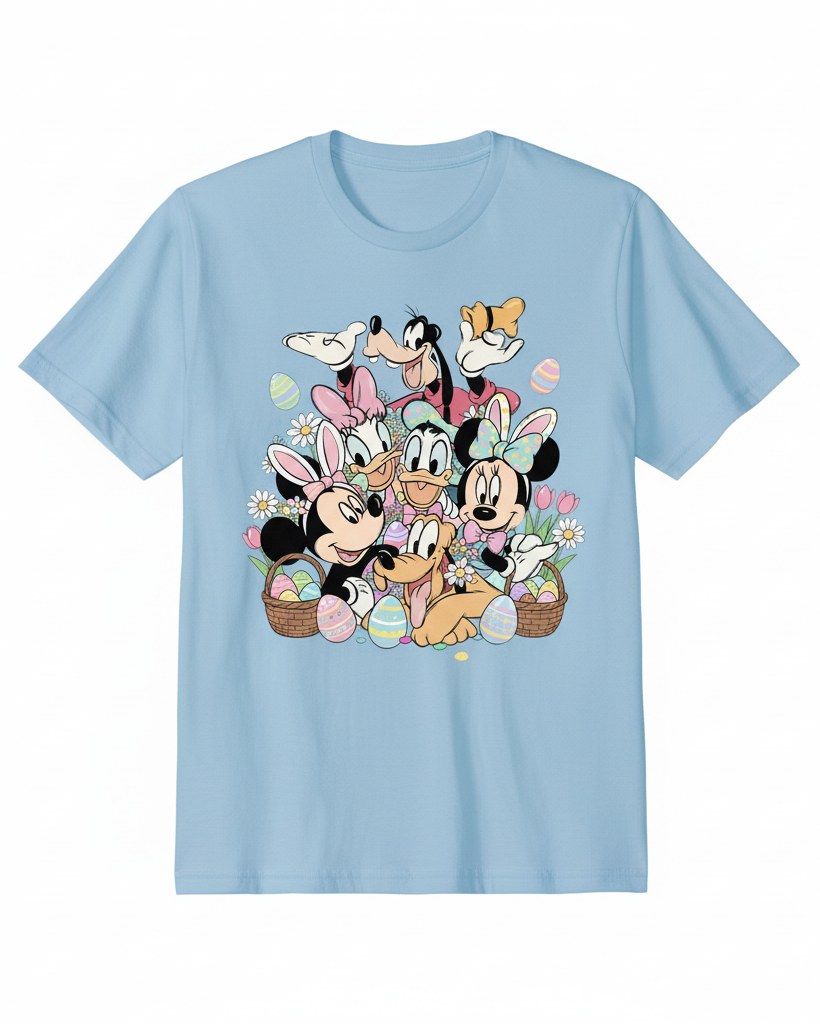 Light blue T-shirt mockup