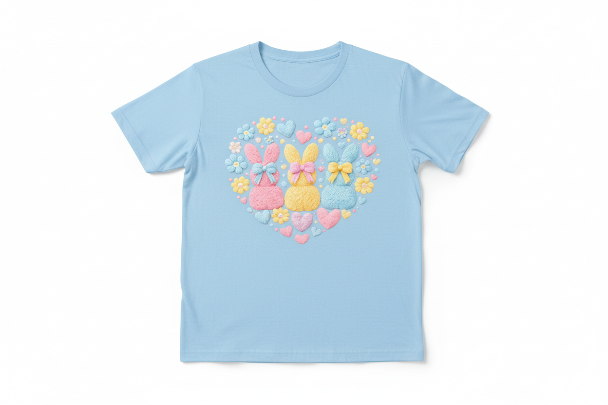 Light blue t-shirt mockup