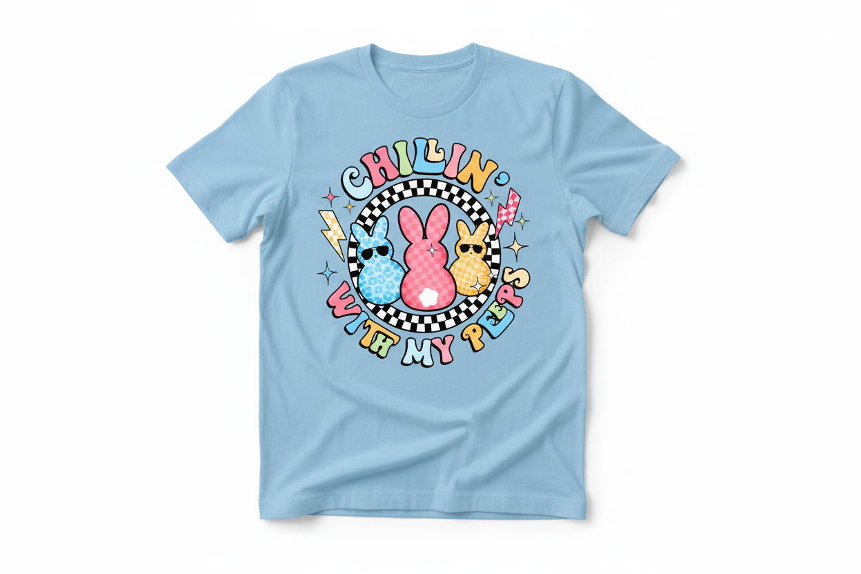 Light Blue T-Shirt Mockup