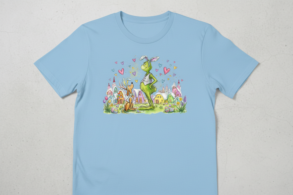 Light blue T-shirt mockup