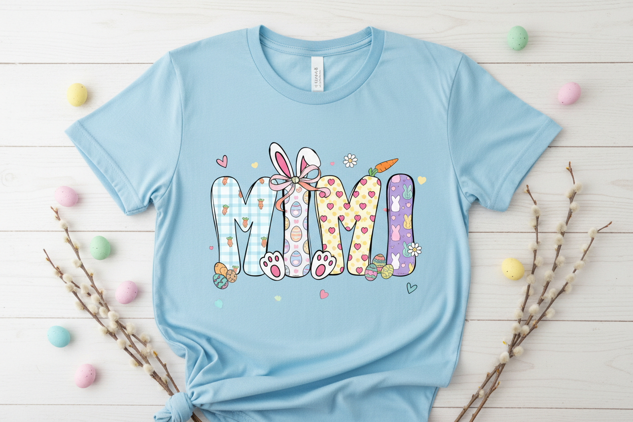 Light blue T-shirt mockup