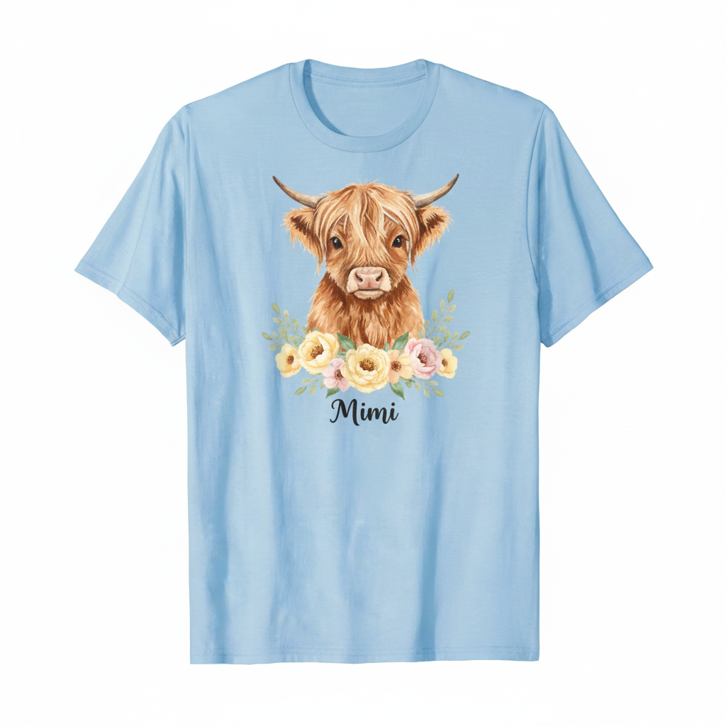 Light Blue T-shirt with Mimi design