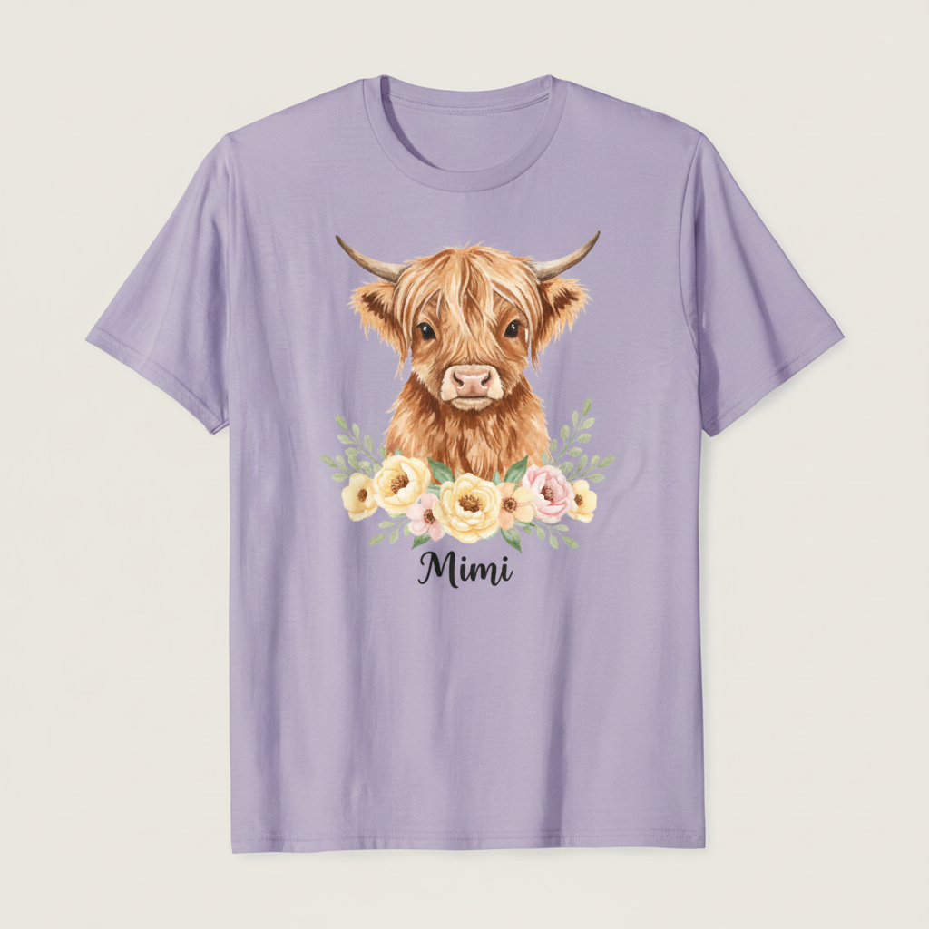 Light Purple T-shirt with Mimi design