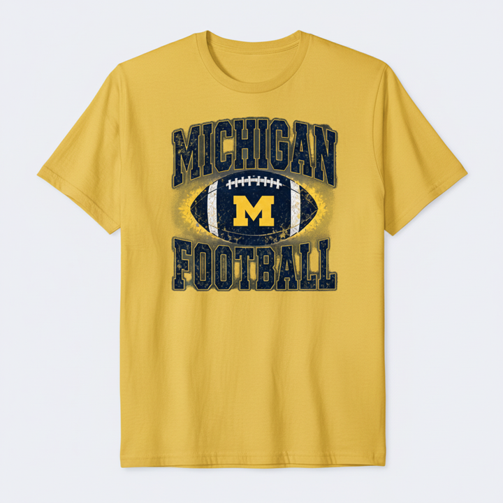 Maize-yellow Michigan Football T-shirt mockup