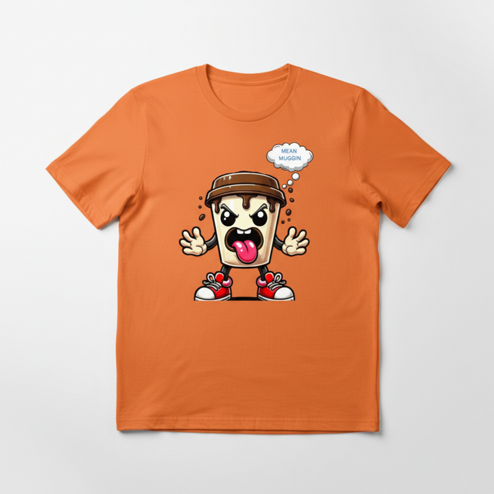 Mean Muggin Orange T-Shirt Mockup