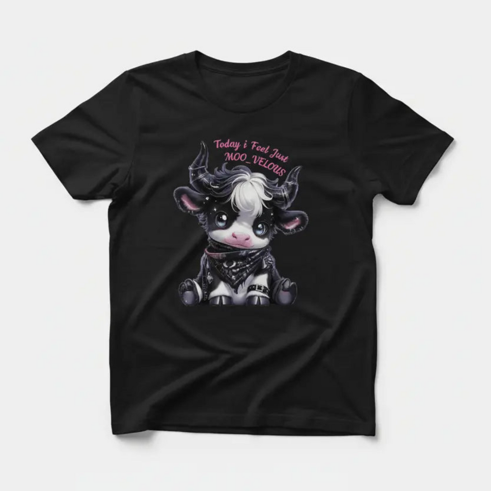 MOO_VELOUS Black T-Shirt