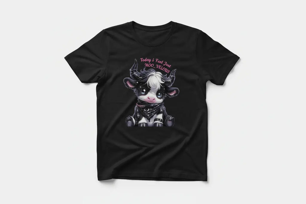 MOO_VELOUS Black T-Shirt