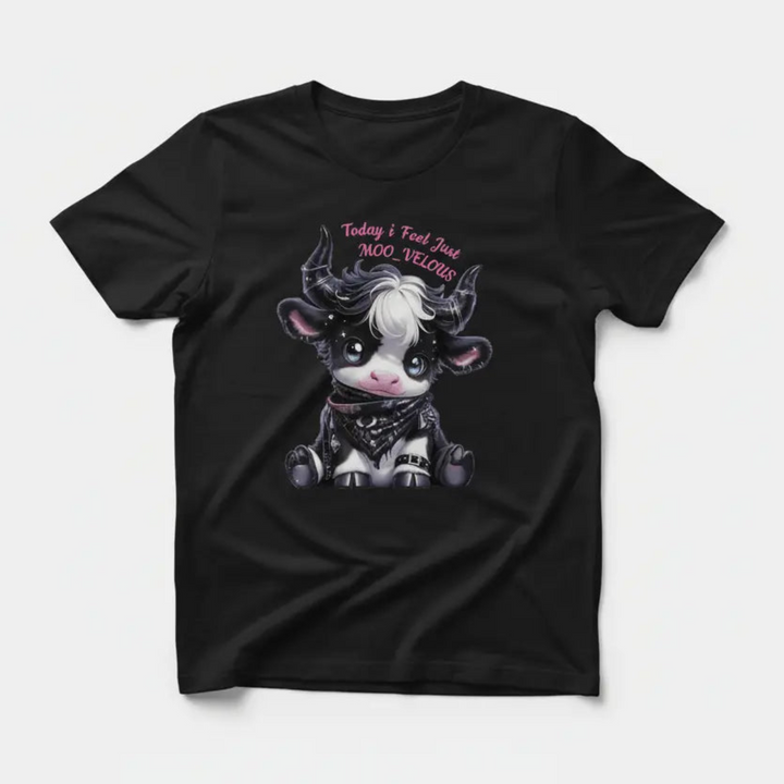 MOO_VELOUS Black T-Shirt