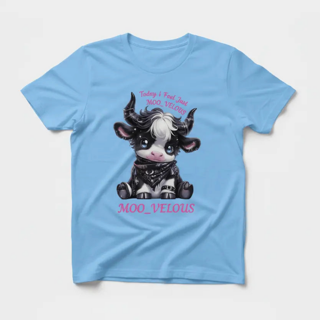MOO_VELOUS Light Blue T-Shirt