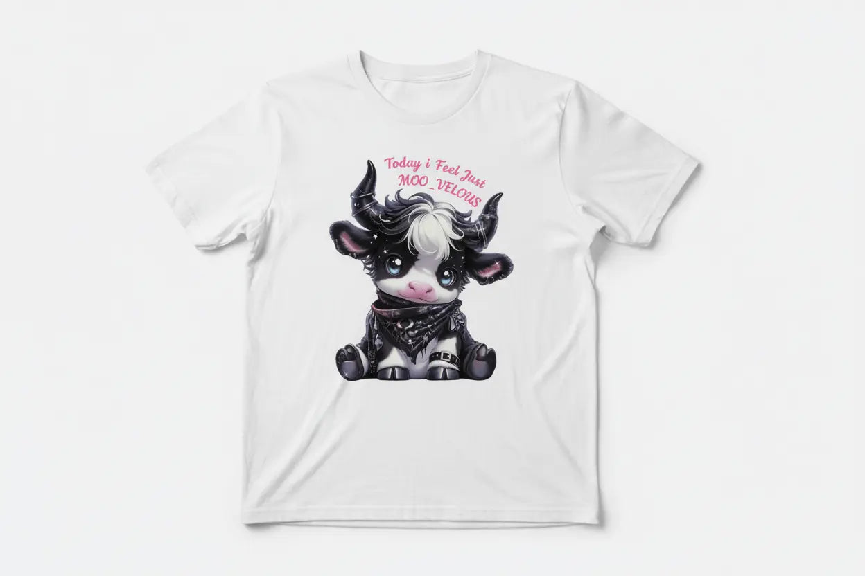 MOO_VELOUS White T-Shirt