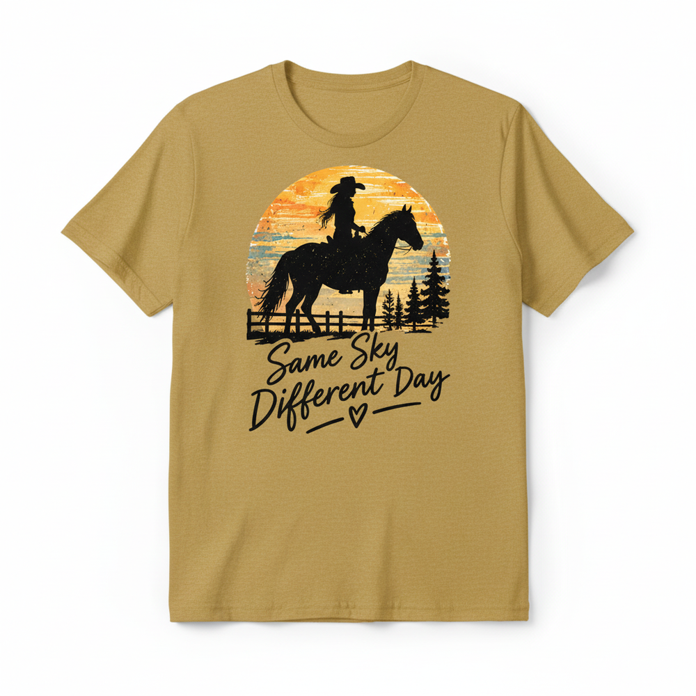 Mustard gold tee mockup