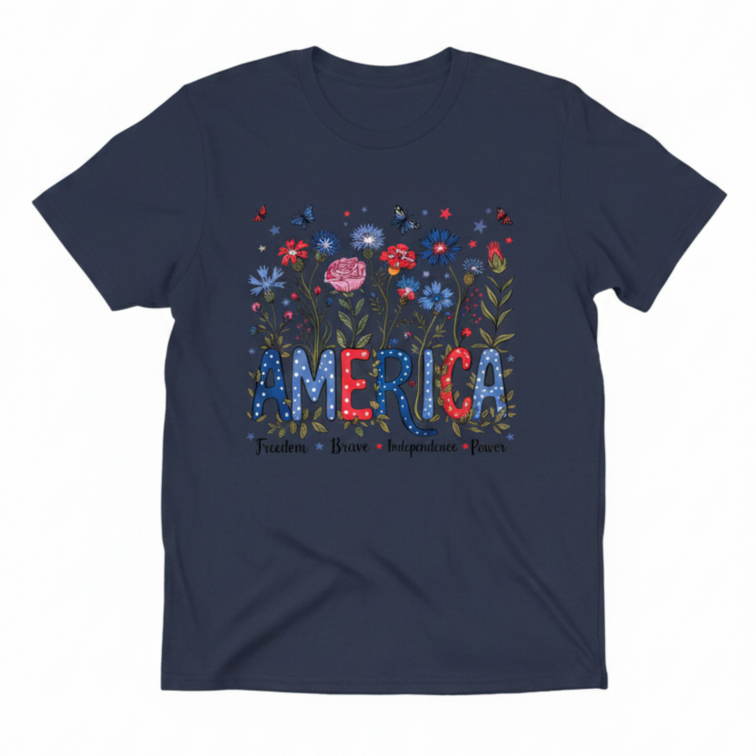 Navy Blue T-Shirt Mockup