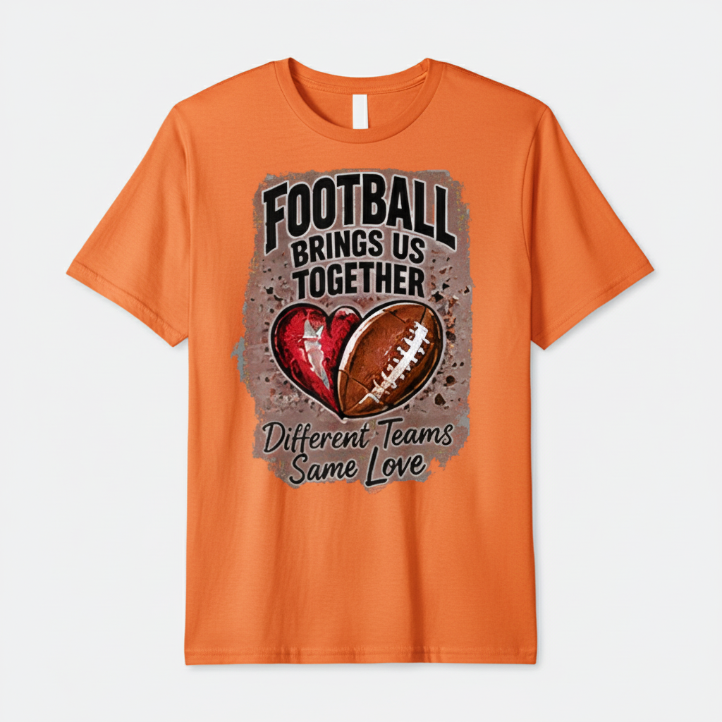 Orange football shirt mockup