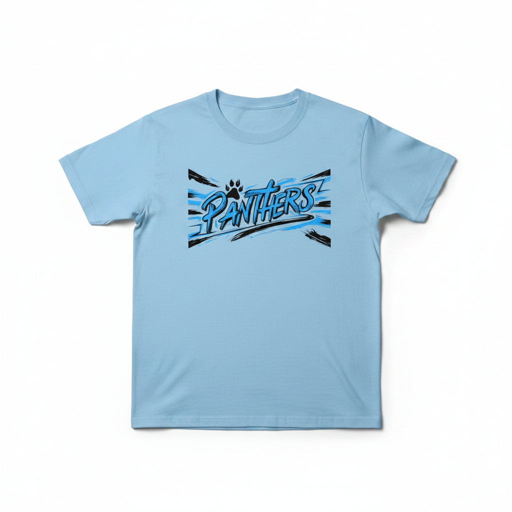 Panthers Light Blue Unfolded