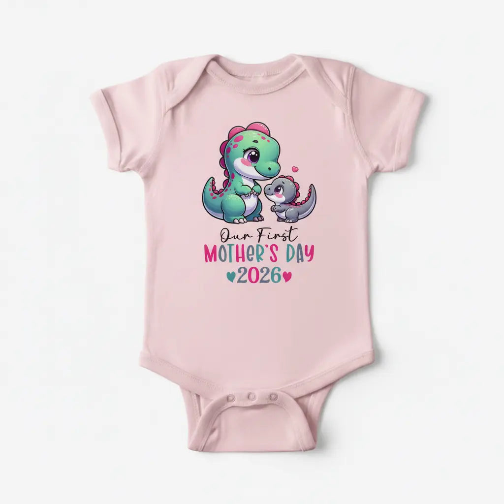 Pink Dino Onesie Mockup
