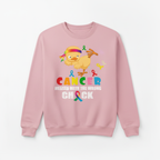 Pink sweatshirt mockup with cancer chick design