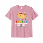 Pink t-shirt mockup with cancer fighter chick design