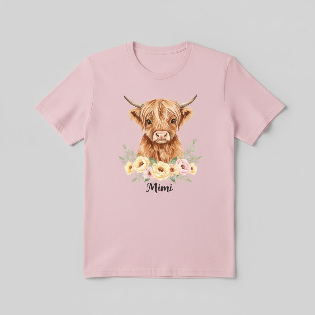 Pink T-shirt with Mimi design