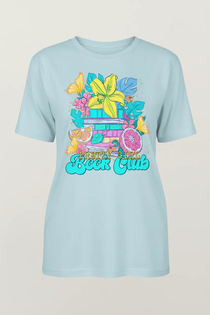Pretty Girl Book Club Light Blue Tee