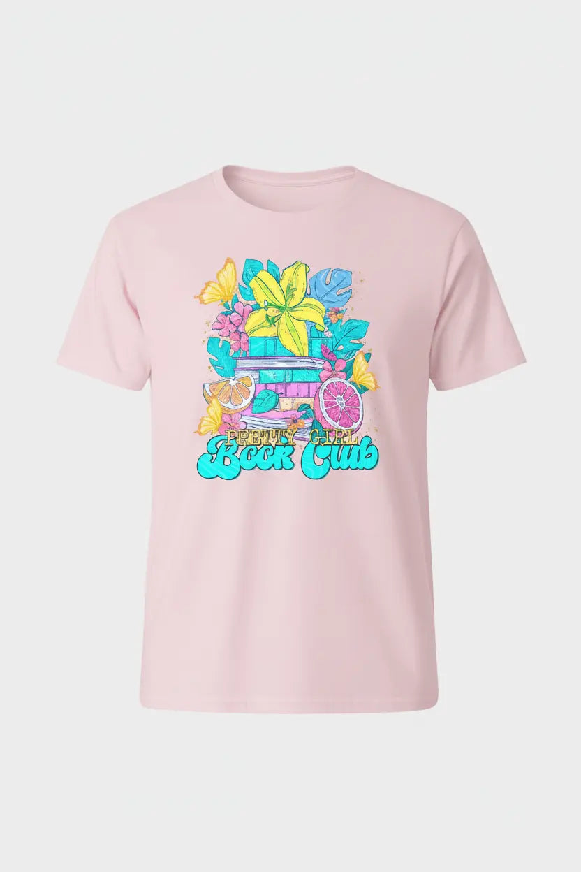 Pretty Girl Book Club Pink Tee