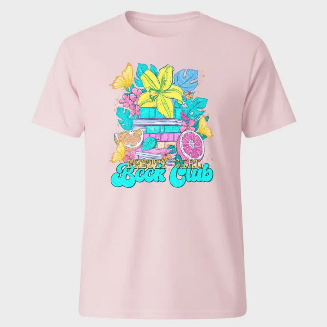 Pretty Girl Book Club Pink Tee