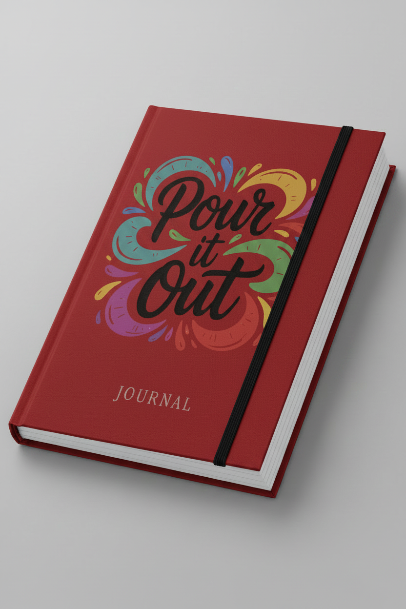 Red Journal Mockup