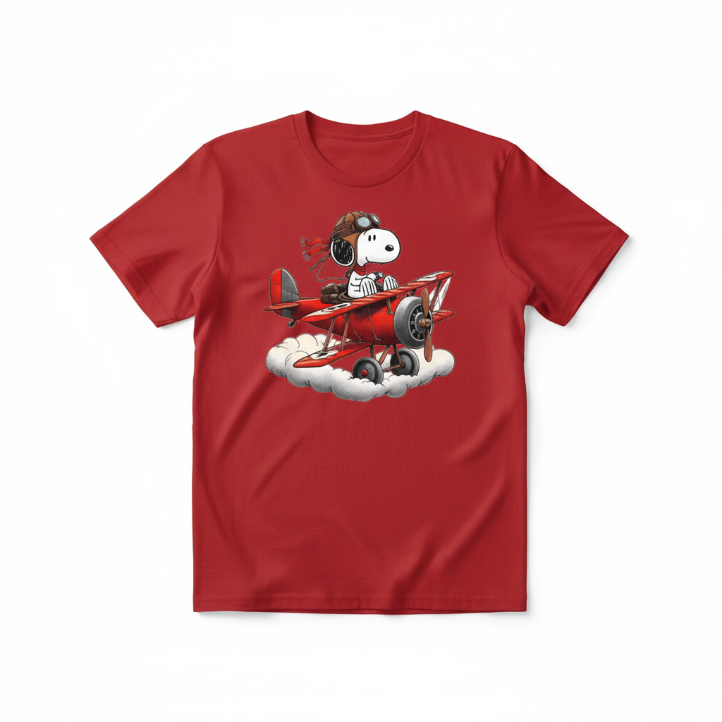 Red T-shirt mockup