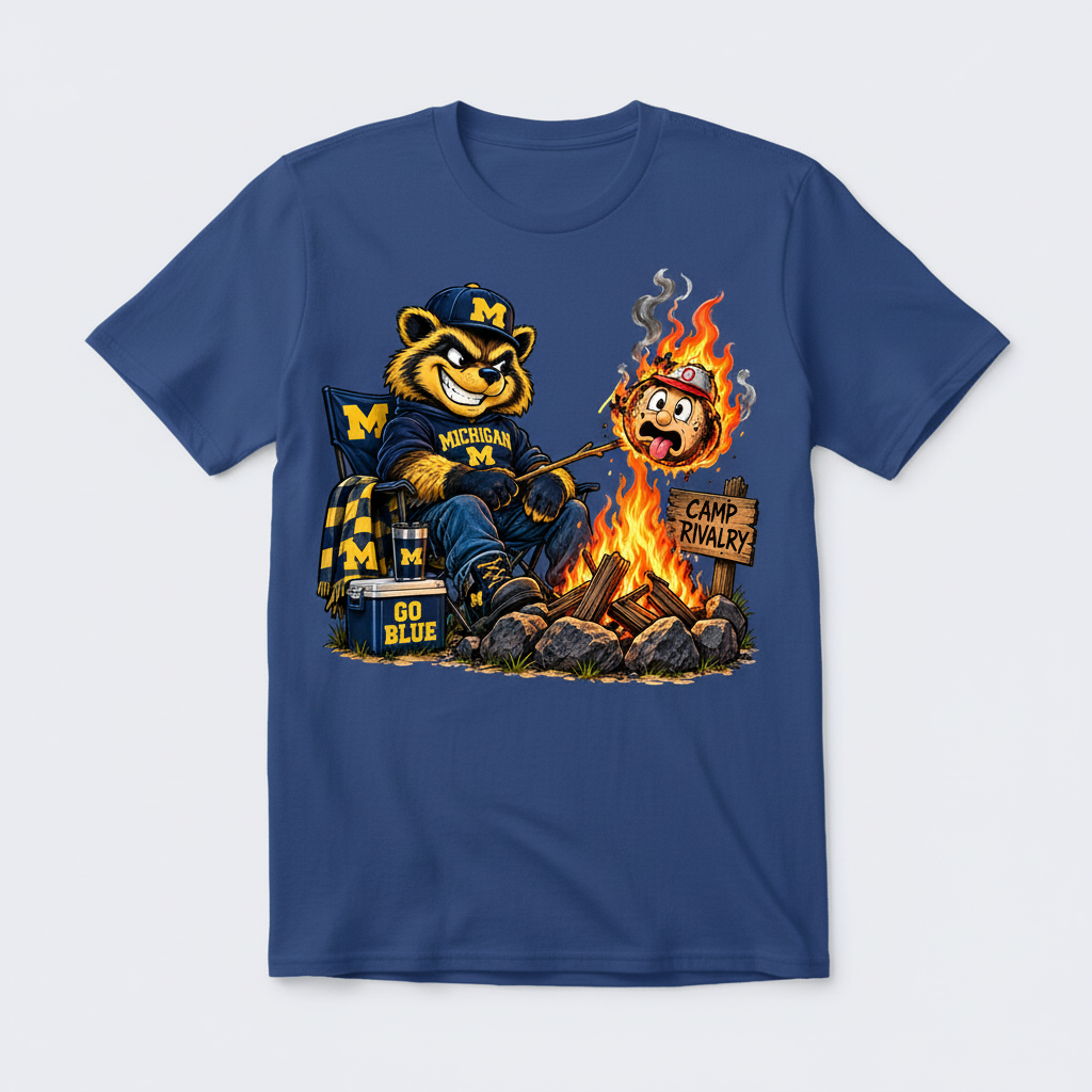 Royal-blue T-shirt mockup