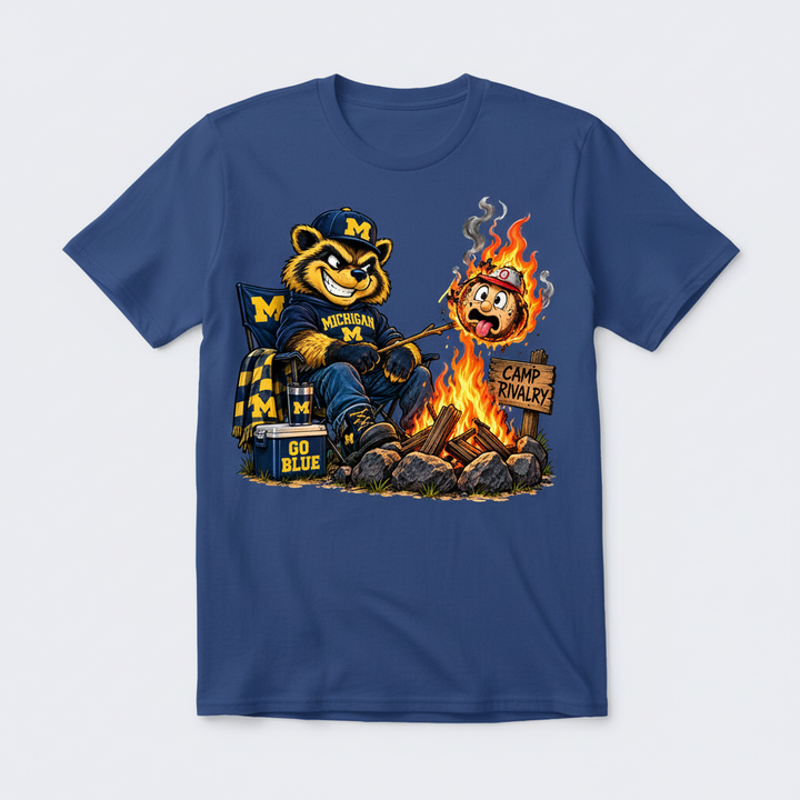 Royal-blue T-shirt mockup