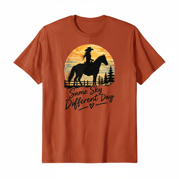 Rust orange tee mockup