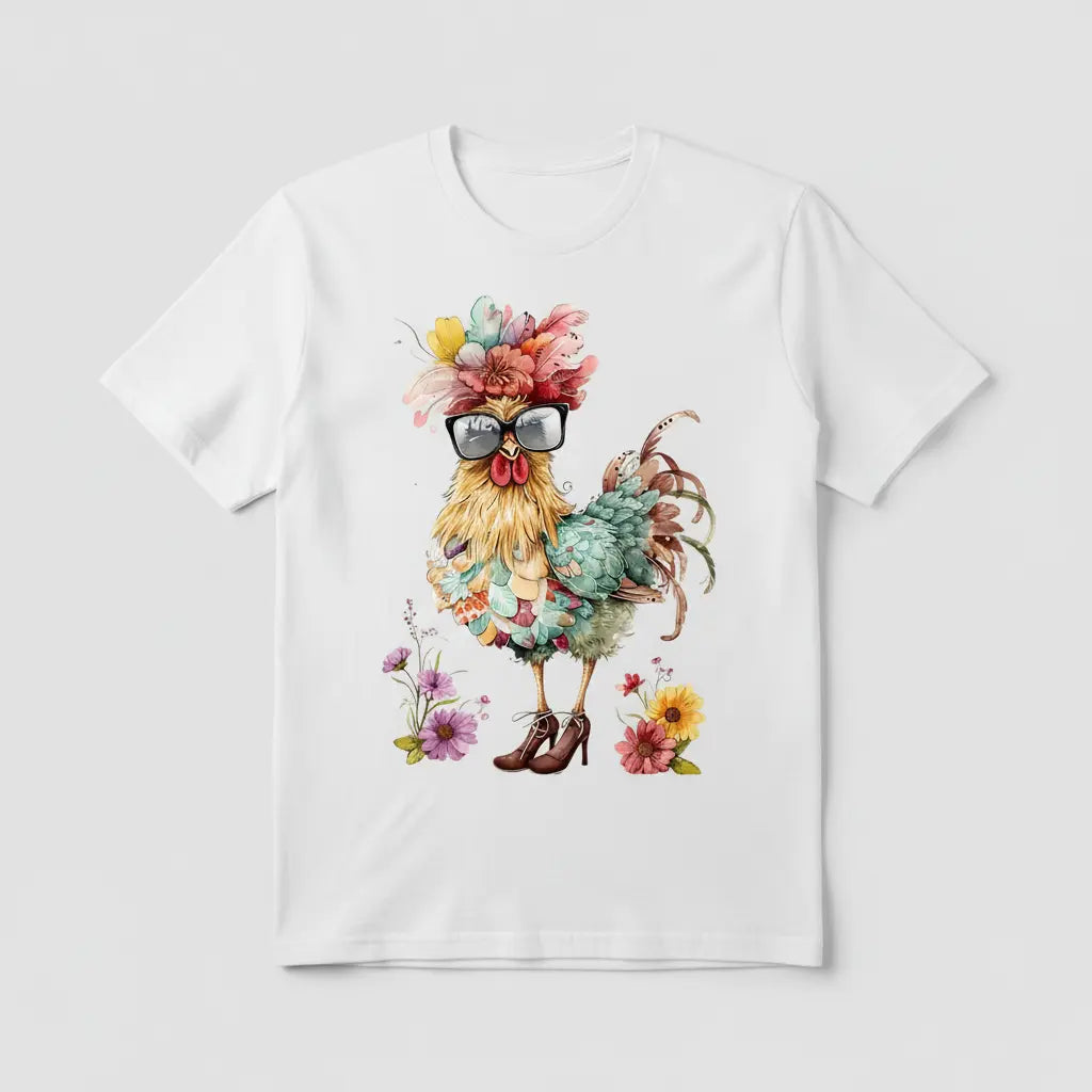 Sassy Chicken White T-Shirt