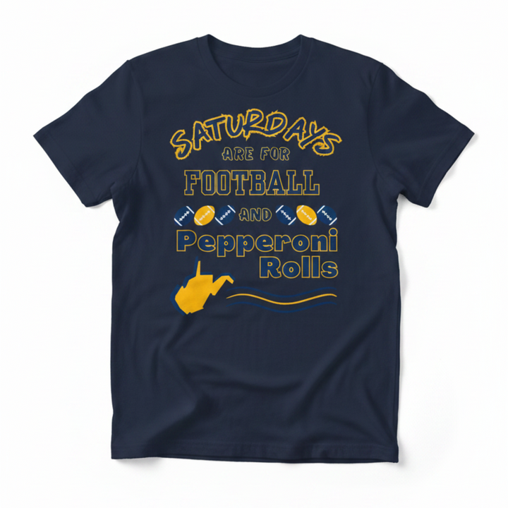 Saturdays Are For Football Navy Tee Mockup